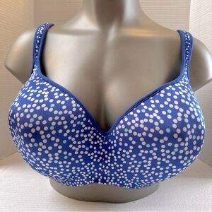 Deesse by Addition Elle 38H Blue Dot T-Shirt Bra With Underwire